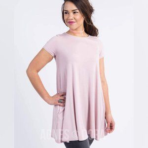 Agnes & Dora Swing Tunic, Pale Mauve